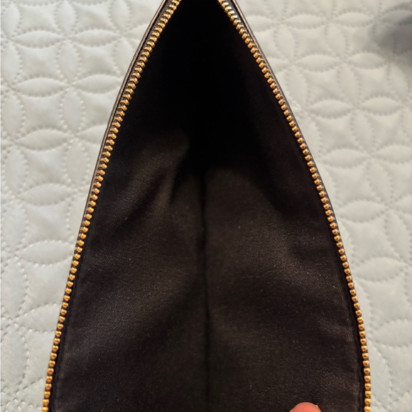 Coach Leather Pouch black with Gold Accents - Picture 7 of 9